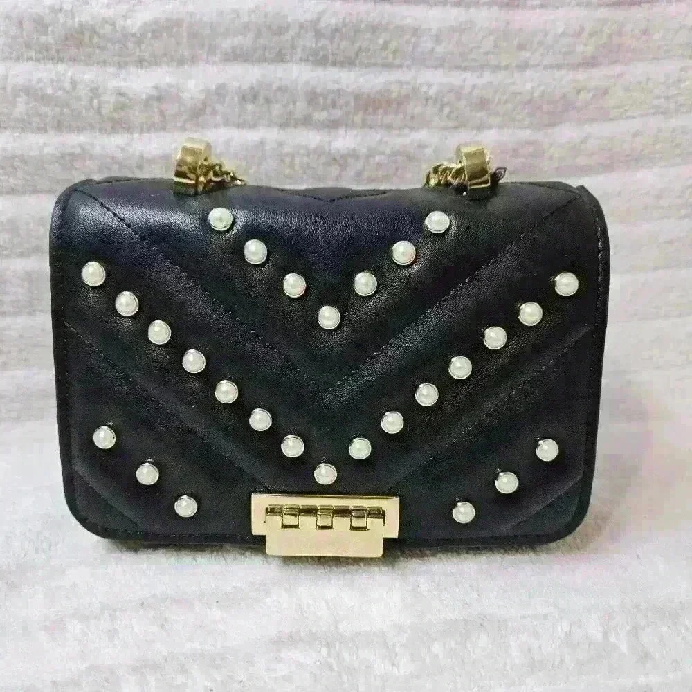 NWT Zac Posen mini Earthette faux-pearl embellished shoulder bag - Picture 8 of 8